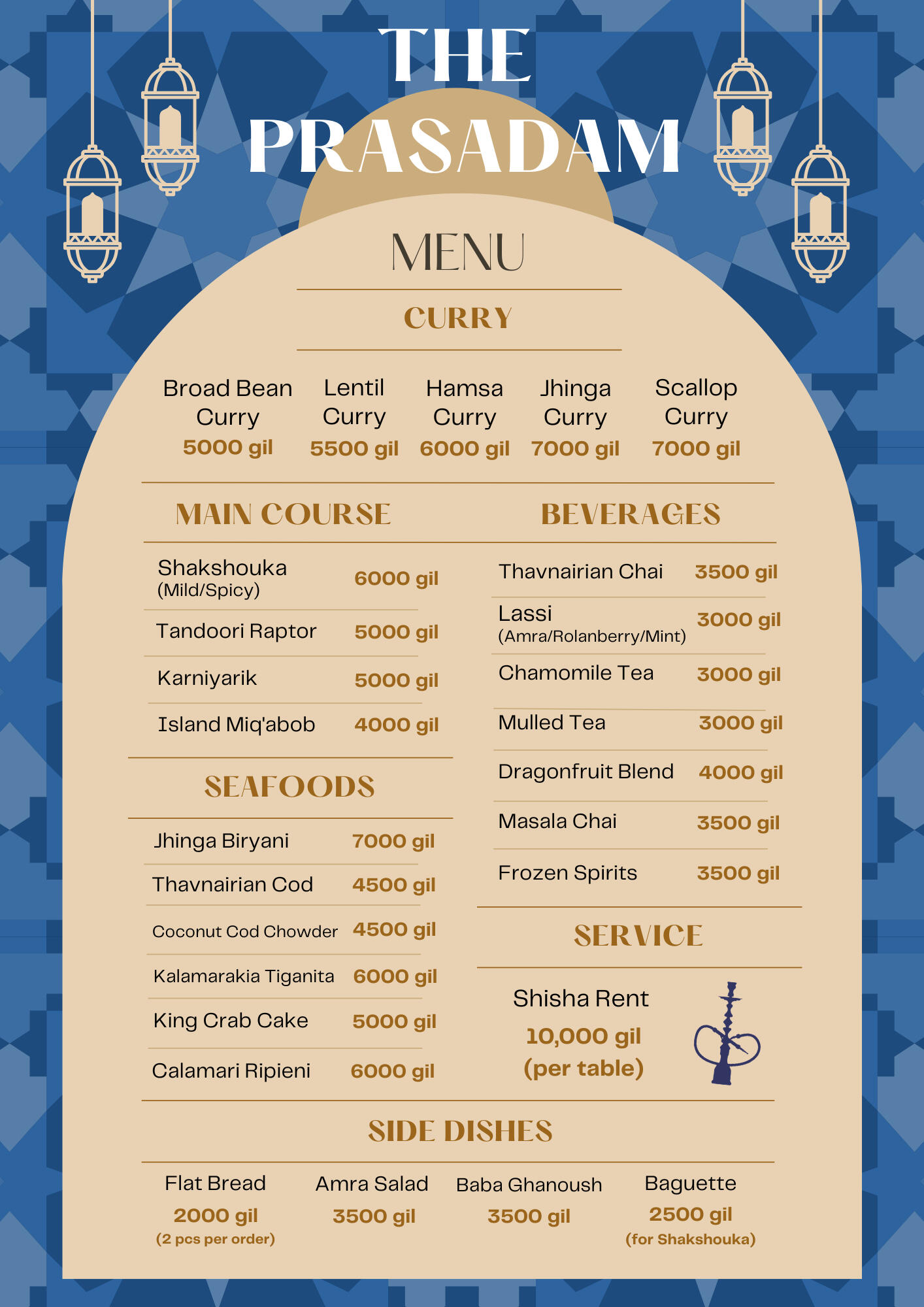 Menu Menu